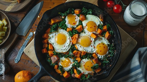 Sweet Potato and Kale Breakfast Skillet recipe photo