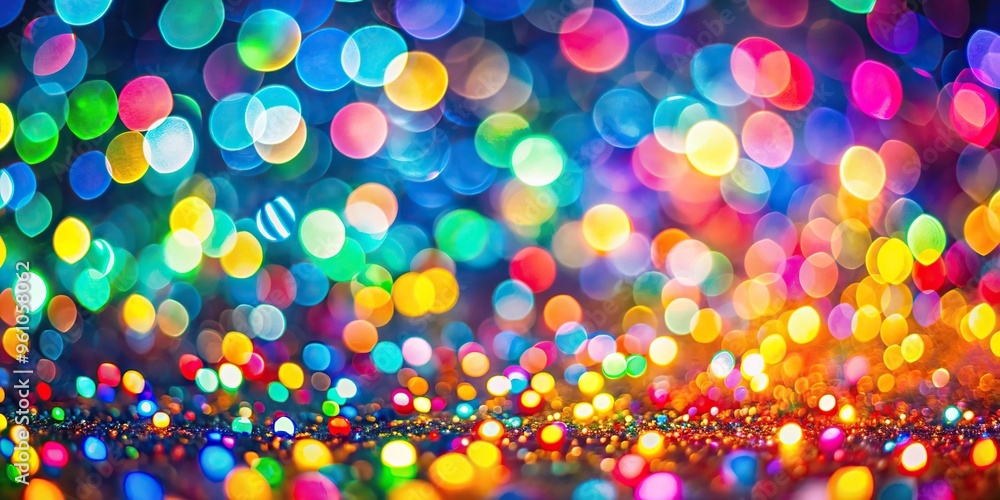 Naklejka premium Abstract background with colorful bokeh lights