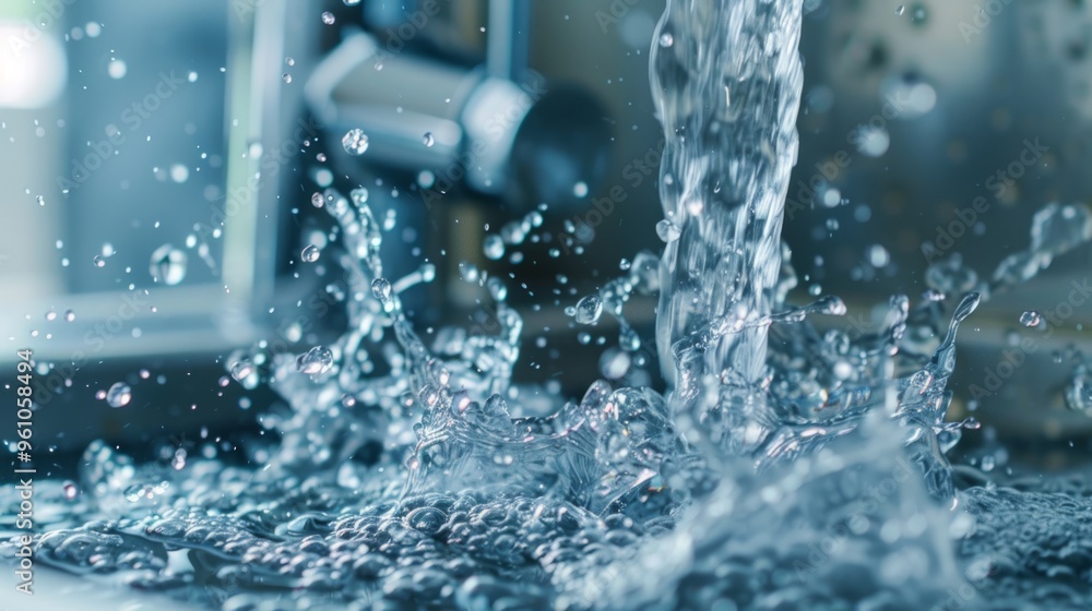 Water Splashing into a Sink