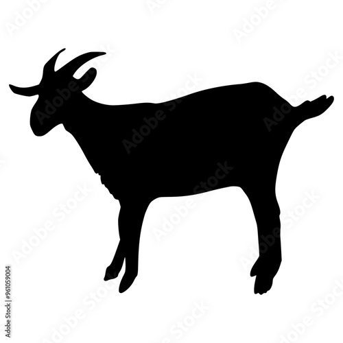 Goat Illustration Silhouette Eid al-Adha