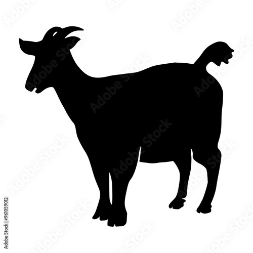 Goat Illustration Silhouette Eid al-Adha