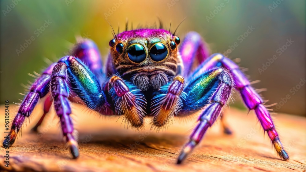 Colorful spider with a purple body and blue legs, spider, colorful, purple, blue, insect, arachnid, vibrant, unique Colorful spider with a purple body and blue legs, spider, colorful, purple, blue, insect, arachnid, vibrant, unique