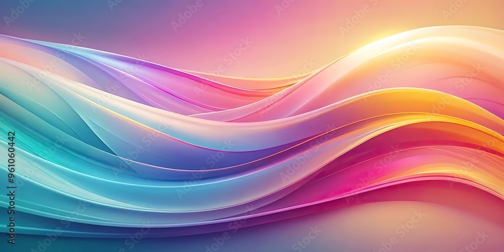 Abstract background with smooth flowing shapes and gradients featuring a mix of soft colors Panoramic Abstract background with smooth flowing shapes and gradients featuring a mix of soft colors Panoramic