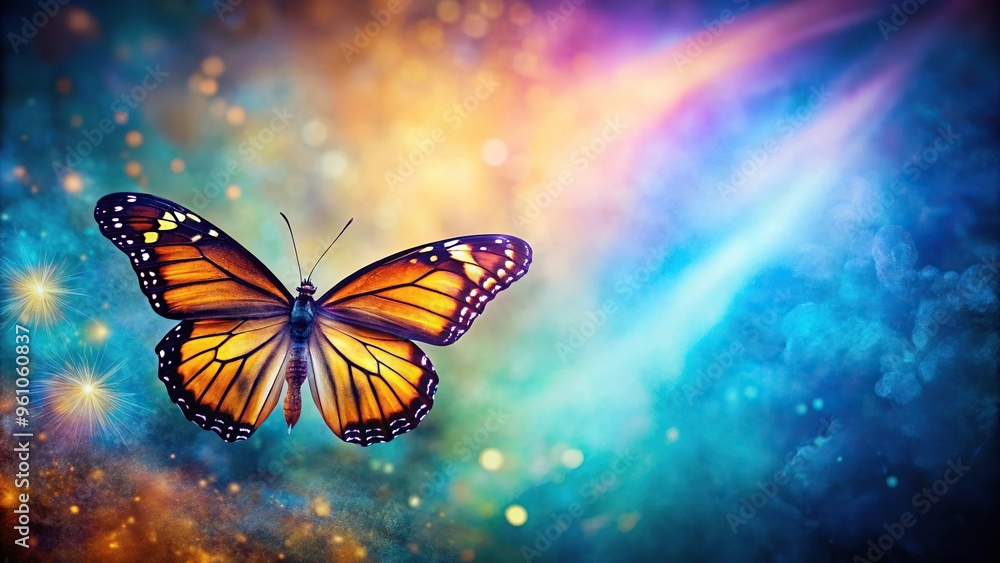 Abstract background with trapped butterfly Abstract background with trapped butterfly