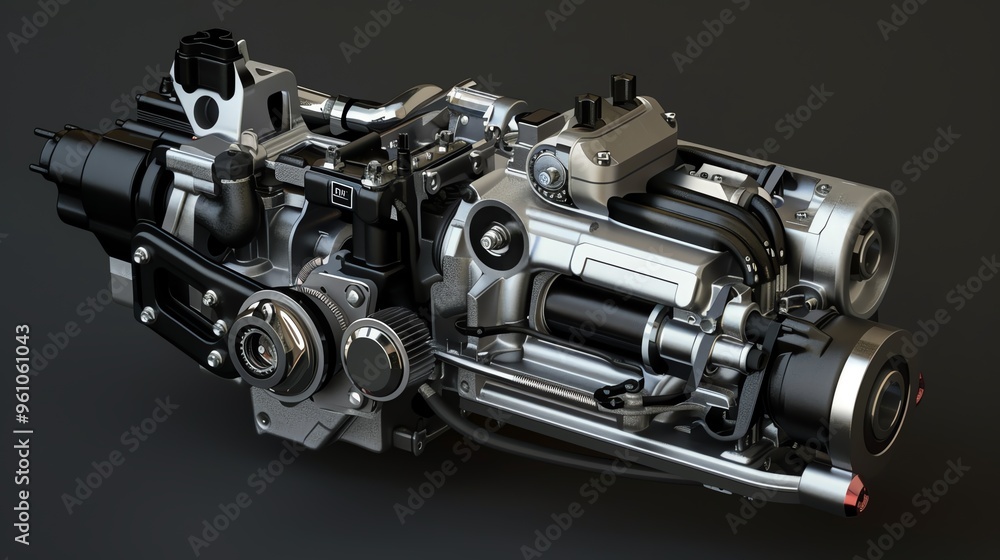 A detailed 3D render of an ATV throttle position sensor A detailed 3D render of an ATV throttle position sensor