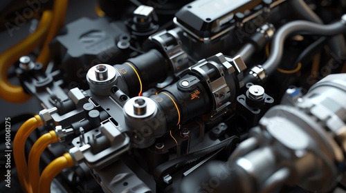 A detailed 3D render of an ATV fuel rate sensor