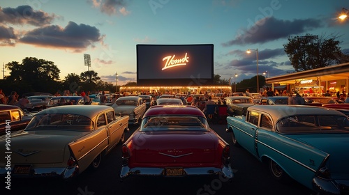 Vintage Drive-In Movie Theater