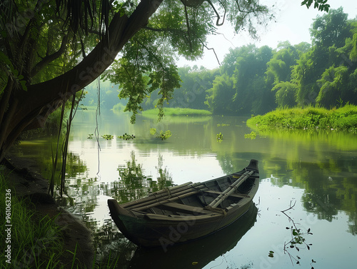 boat on a river