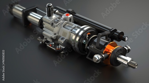 A realistic 3D render of a UTV fuel pump pressure sensor