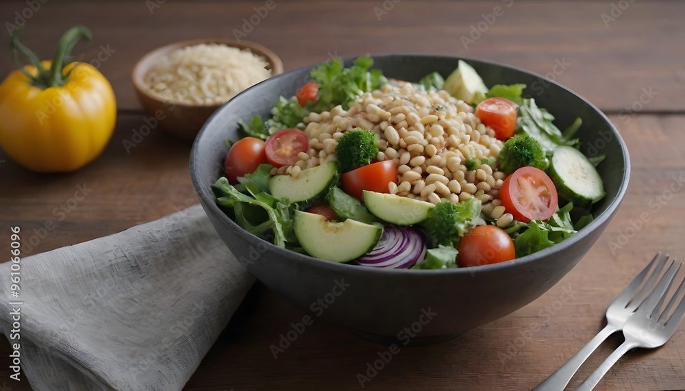 Healthy Diet Salad with Couscous and Fresh Vegetables Healthy Diet Salad with Couscous and Fresh Vegetables
