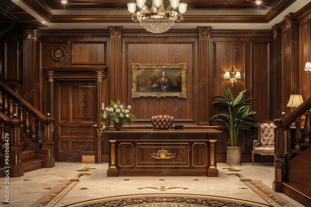 Obraz premium Classical Receptionist Interior
