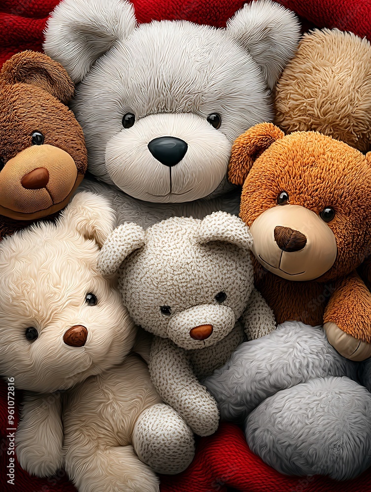 Whimsical Arrangement of Stuffed Toys: A Contemporary Abstract Home Decor Accent Whimsical Arrangement of Stuffed Toys: A Contemporary Abstract Home Decor Accent