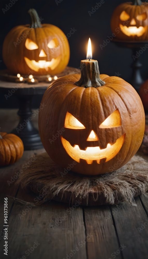 Halloween Pumpkins with Candles Halloween Pumpkins with Candles