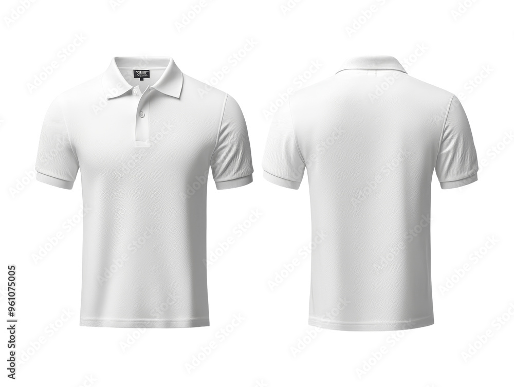 Blank White Polo Shirt Mockup for Customization and Design Blank White Polo Shirt Mockup for Customization and Design