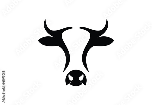 cow cattle Head logo icon, Vector design Concept