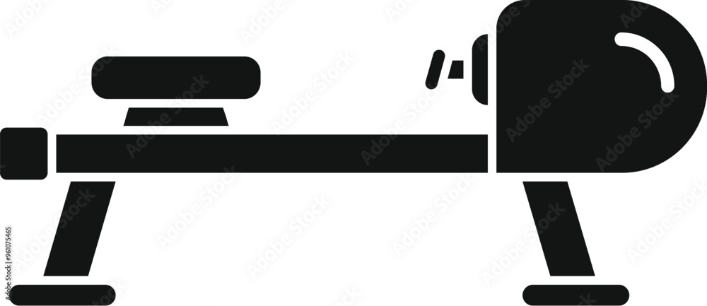 Simple vector of a rowing machine used for working out and exercising in the gym Simple vector of a rowing machine used for working out and exercising in the gym