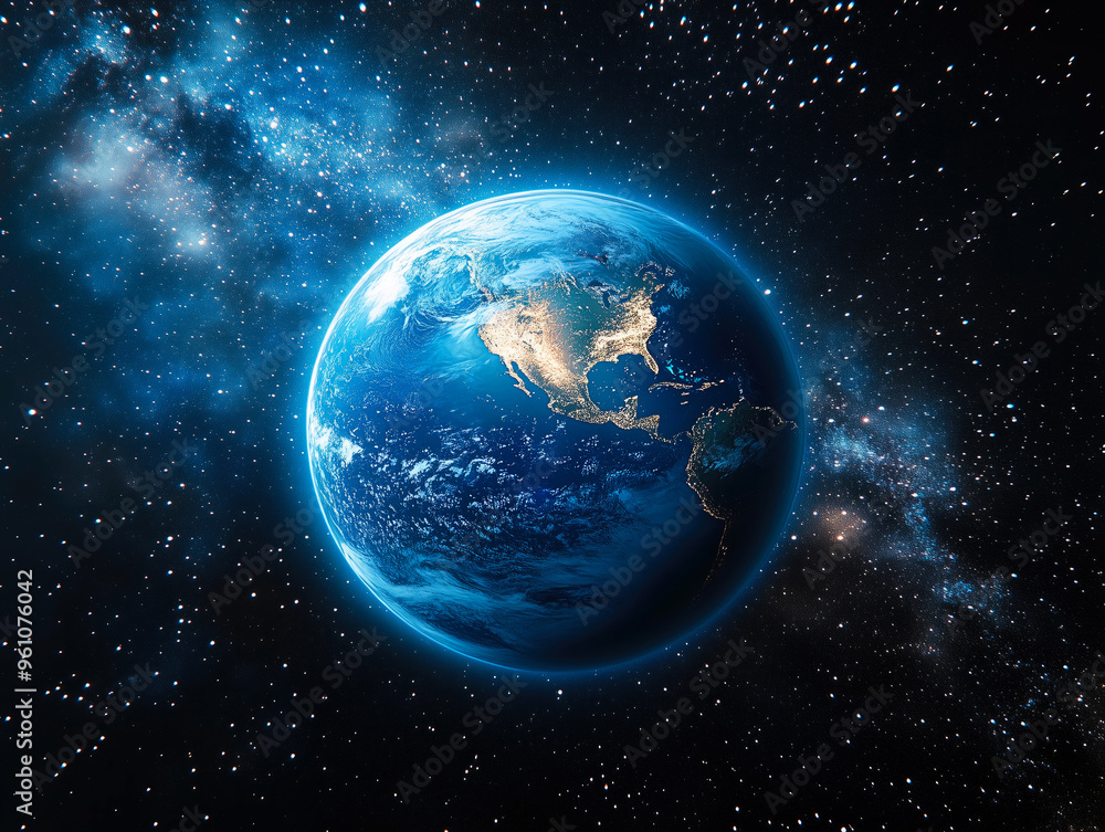 Obraz premium blue planet in space