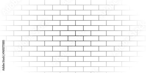 White brick wall seamless background. Modern style. Vector illustration. Seamless repeating 3D rendering bump texture.