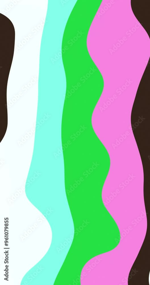 Abstract pastel color wavy lines pattern loop vertical background. Abstract pastel color wavy lines pattern loop vertical background.