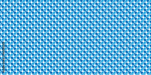 seamless pattern with circles meatball blue and dots shape tile wall texture wallpaper background.