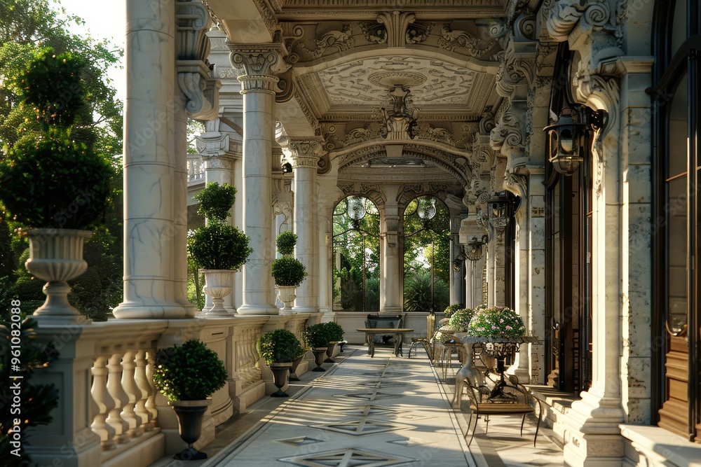 Obraz premium Classical Building Terrace