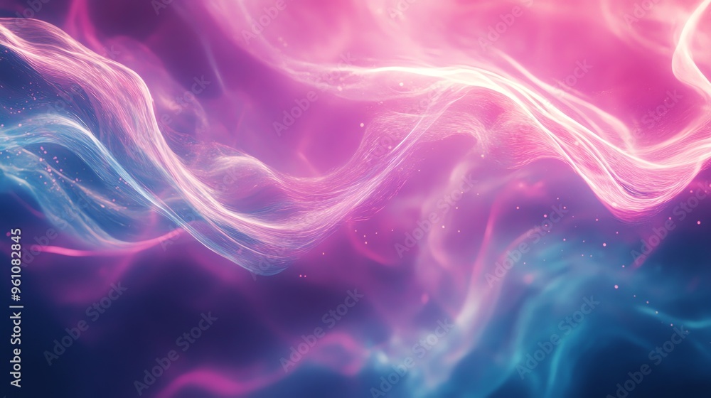 Fototapeta premium Abstract pink and blue light streaks.