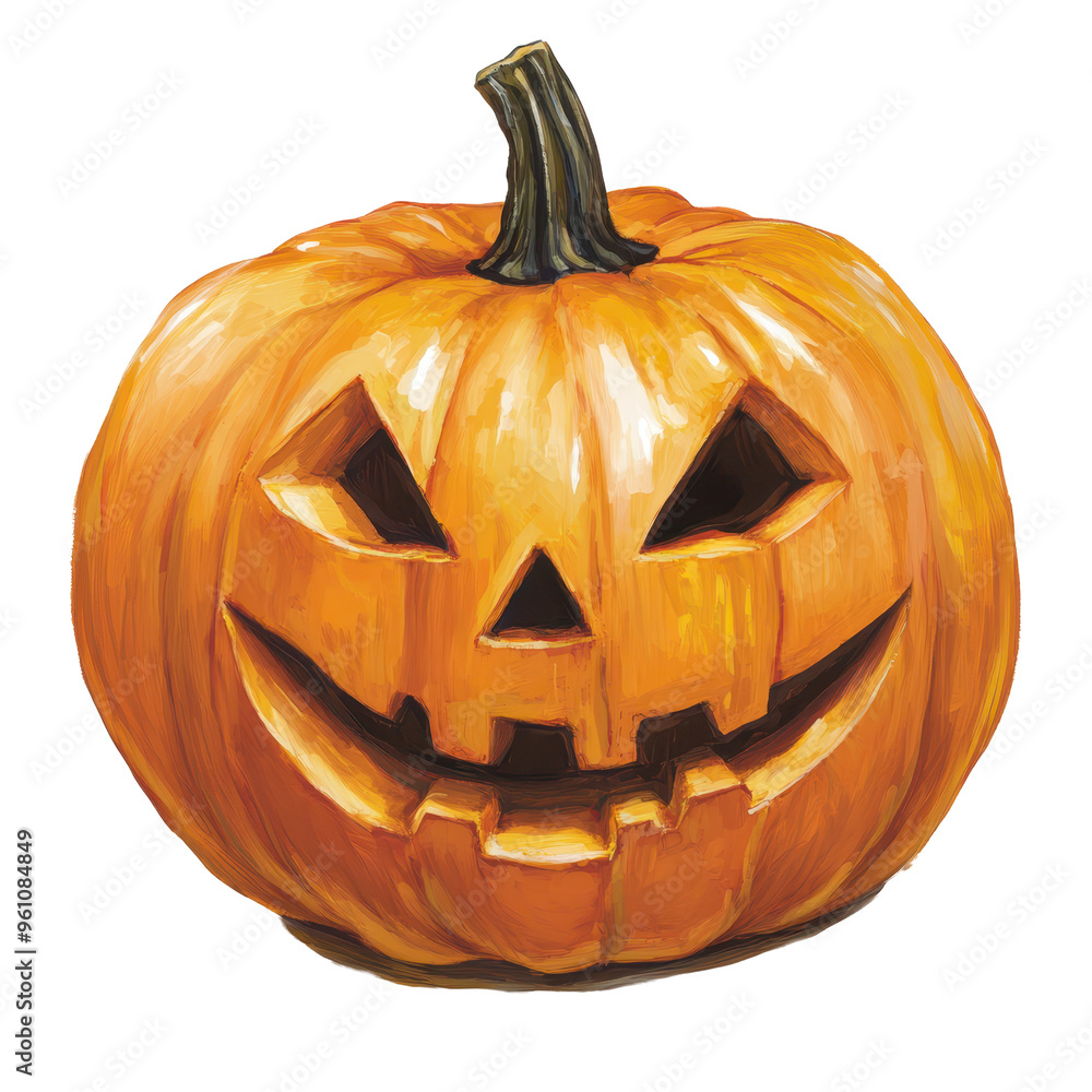 Brightly lit carved pumpkin with a traditional jack-o'-lantern face, glowing on a black background. Classic Halloween symbol.
Brightly lit carved pumpkin with a traditional jack-o'-lantern face, glowing on a black background. Classic Halloween symbol.