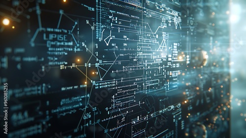 Computer interface displaying detailed mathematics formulas, isolated against a neutral background, focusing on precise problem-solving techniques 32k, full ultra hd, high resolution photo