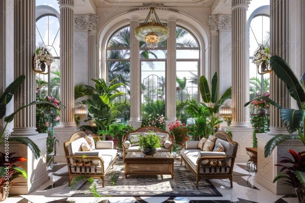 Fototapeta premium Classical Building Terrace