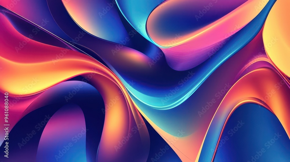 A vibrant abstract design featuring flowing curves in multiple colors, creating a stunning visual effect for digital art. A vibrant abstract design featuring flowing curves in multiple colors, creating a stunning visual effect for digital art.
