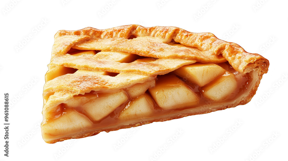 Delicious Apple Pie Slice with Golden Crust and Caramel Glaze Delicious Apple Pie Slice with Golden Crust and Caramel Glaze