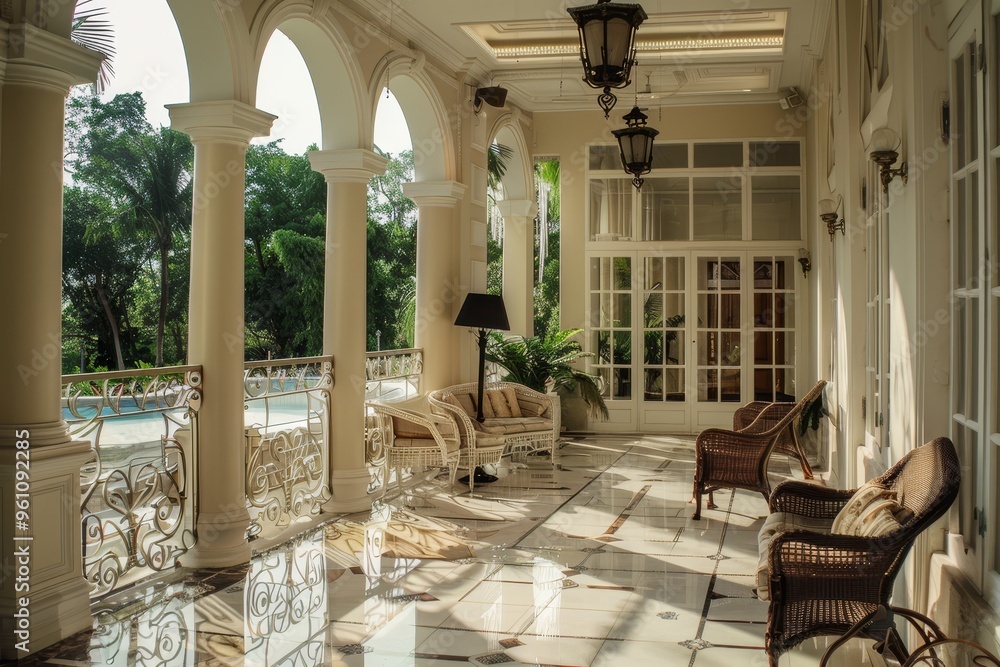 Fototapeta premium Classical Building Terrace
