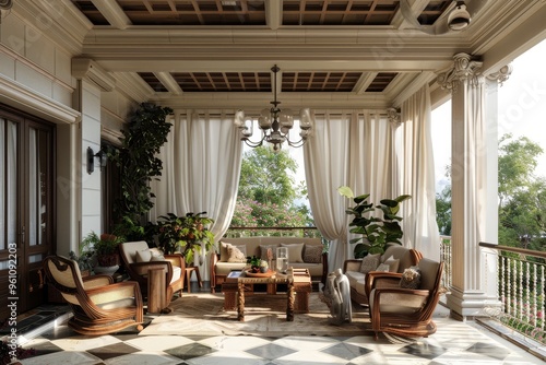 Classical Building Terrace