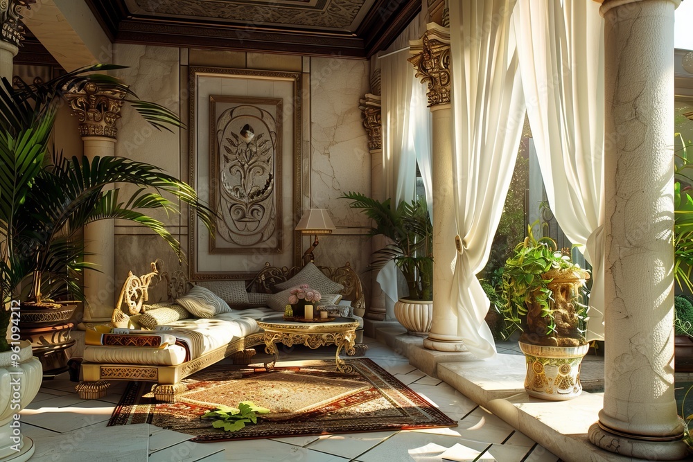 Fototapeta premium Classical Building Terrace