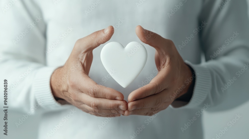 Hands Embracing a Hurting Heart in a Symbol of Care and Healing Hands Embracing a Hurting Heart in a Symbol of Care and Healing