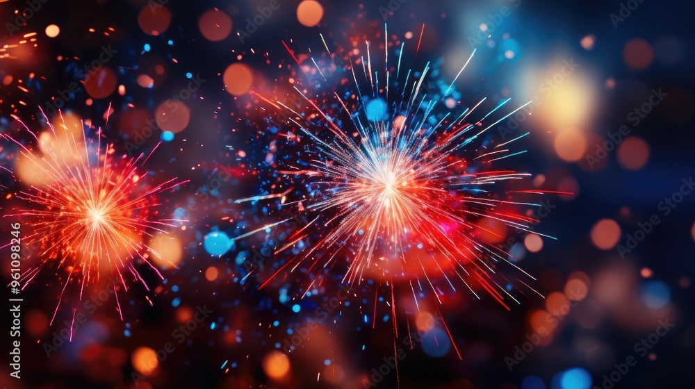 fireworks frame for new year party event fireworks frame for new year party event