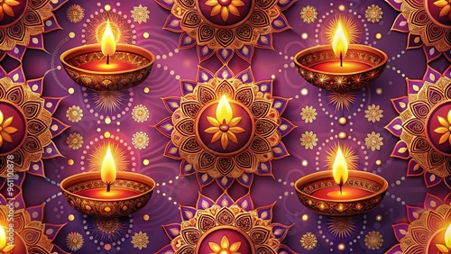 A stunning Diwali festival pattern wallpaper