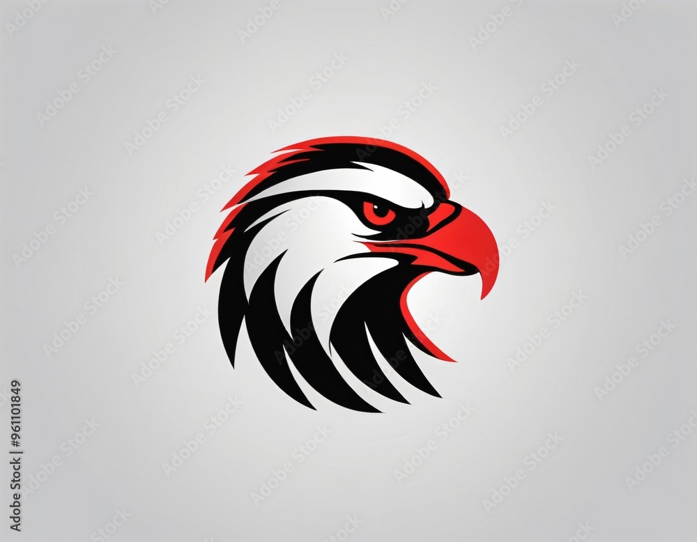 eagle silhouette logo design. Modern style and minimalist icon in gradient black and red color. Ai generated image. eagle silhouette logo design. Modern style and minimalist icon in gradient black and red color. Ai generated image.