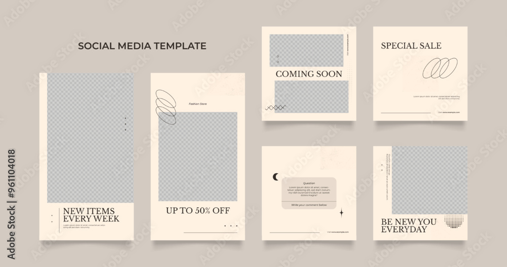 social media template banner fashion sale promotion. fully editable instagram and facebook square post frame puzzle trendy sale poster. brown color vector background social media template banner fashion sale promotion. fully editable instagram and facebook square post frame puzzle trendy sale poster. brown color vector background
