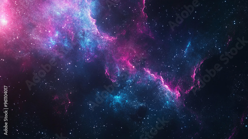 Cosmic Nebula with Vibrant Hues