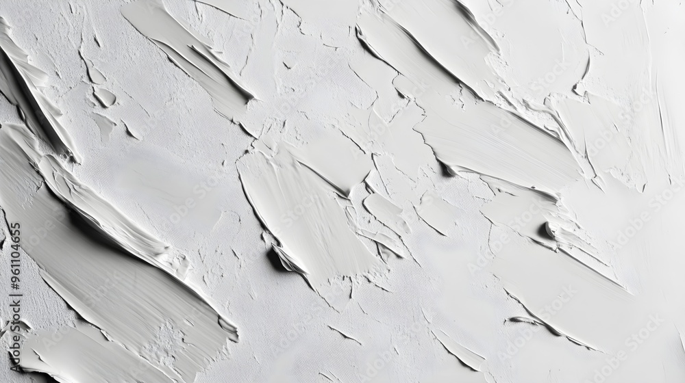 White textured brush strokes. paint wall texture, paint texture with spatula strokes, in white canvas White textured brush strokes. paint wall texture, paint texture with spatula strokes, in white canvas