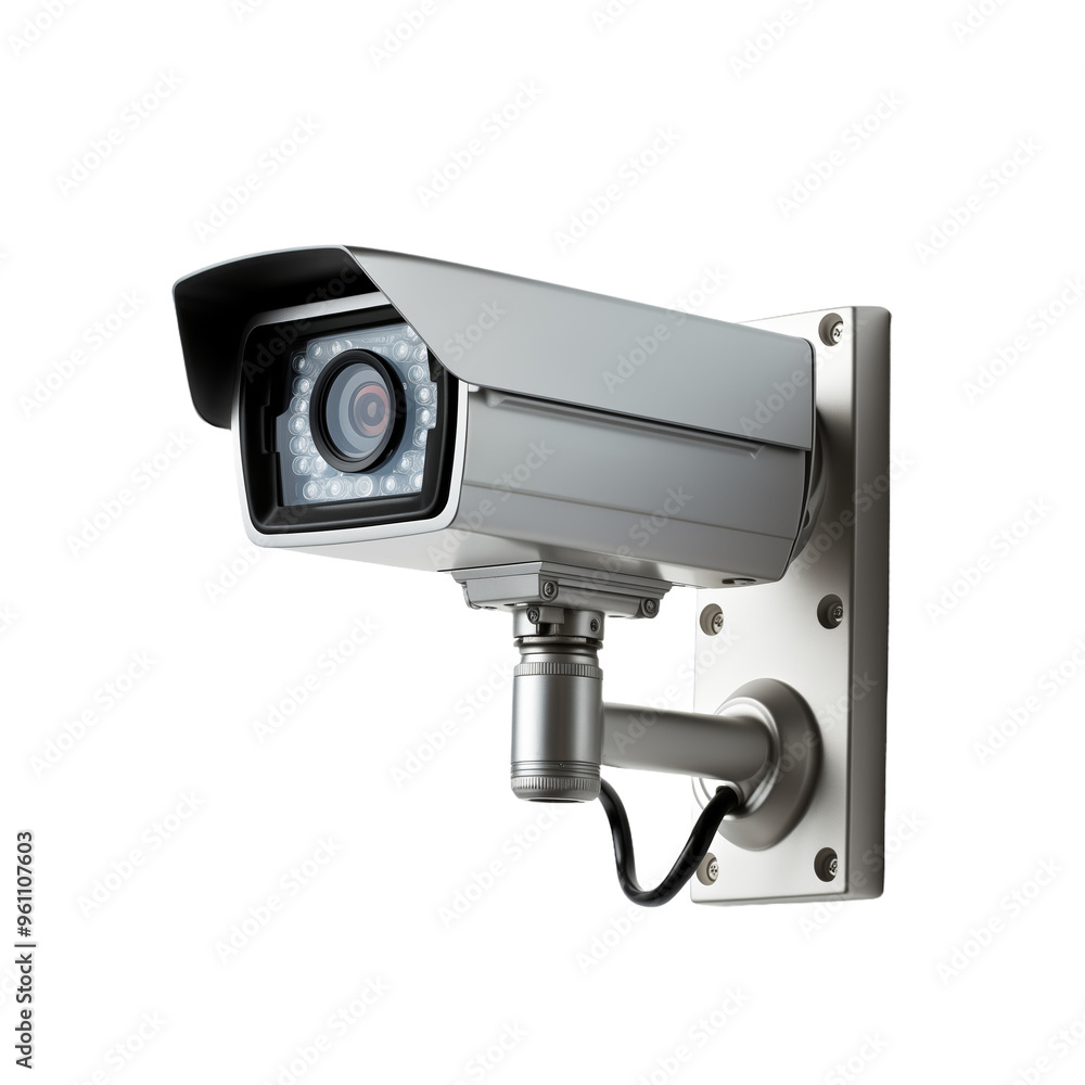 Professional security surveillance camera mounted on a wall Professional security surveillance camera mounted on a wall