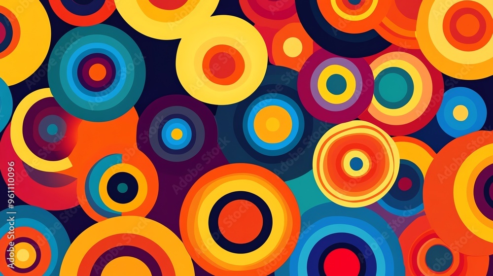 Colorful abstract geometric pattern with overlapping circles. Colorful abstract geometric pattern with overlapping circles.
