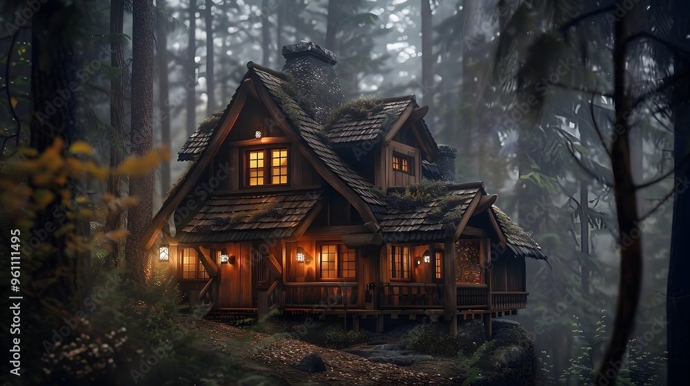 Cozy Cabin in the Misty Forest Cozy Cabin in the Misty Forest