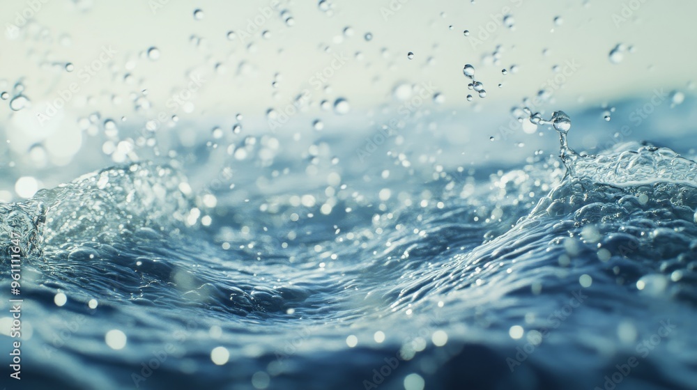 Whimsical Water Waves and Floating Bubbles in Ultra HD, Playful and Lighthearted Aquatic Scene Whimsical Water Waves and Floating Bubbles in Ultra HD, Playful and Lighthearted Aquatic Scene