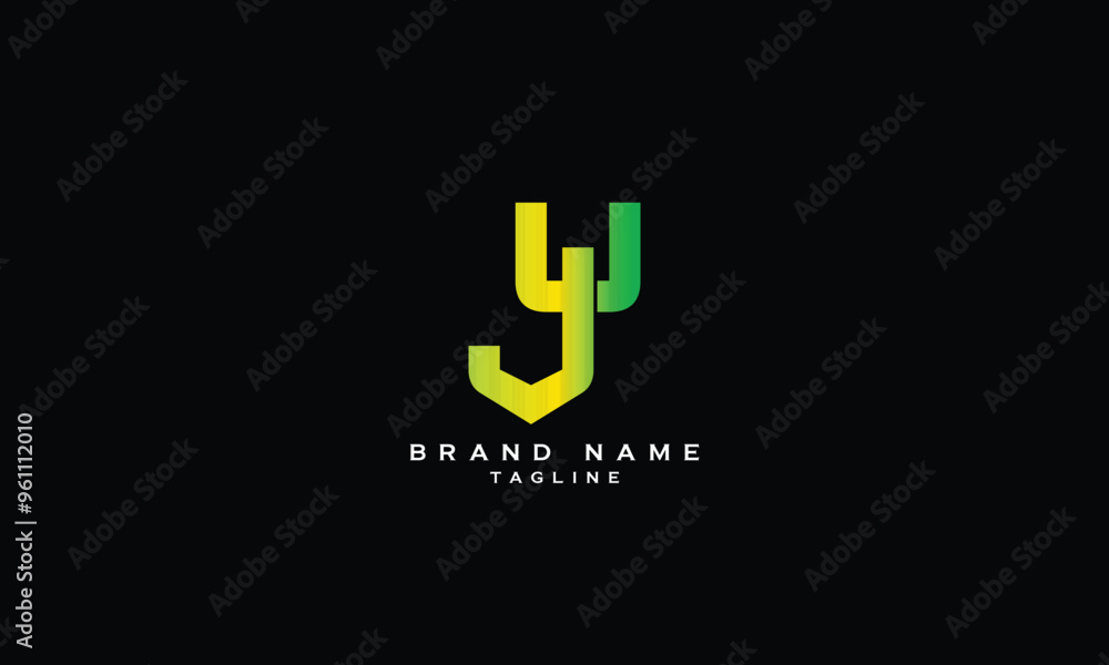 UYW, UWY, YUW, YWU, WYU, WUY, Abstract initial monogram letter alphabet logo design