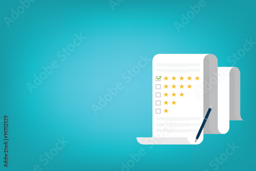 Evaluation or satisfaction feedback. Star ratings to evaluate business or product.	