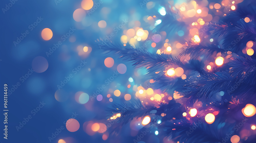 Picture of blurred lights christmas tree for background use Picture of blurred lights christmas tree for background use