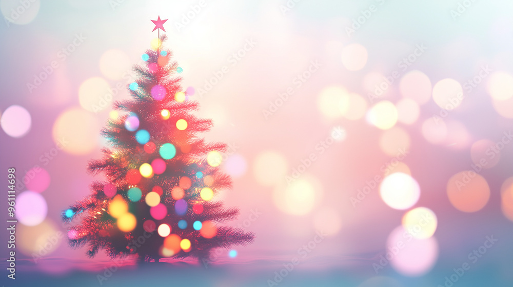 Picture of blurred lights christmas tree for background use Picture of blurred lights christmas tree for background use