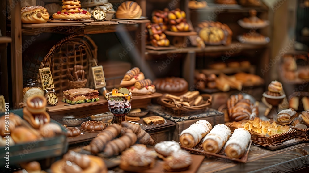 A detailed photo of a traditional bakery, style A detailed photo of a traditional bakery, style